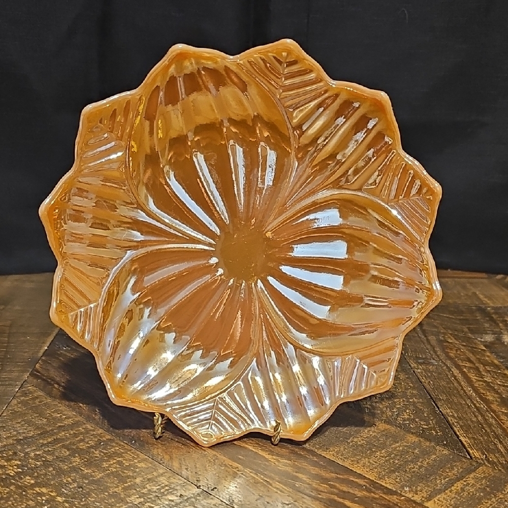 Orange Ceramic Decorative Plate